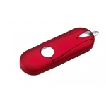 Clé USB avec finition en caoutchouc et bords arrondis Datacap couleur rouge