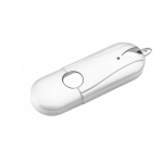 Clé USB avec finition en caoutchouc et bords arrondis Datacap couleur blanc