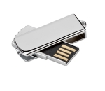 USB compacte en métal avec connexion UDP avec clip pivotant Metalpivot couleur argenté