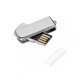 USB compacte en métal avec connexion UDP avec clip pivotant Metalpivot couleur argenté