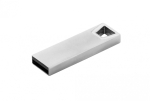 Clé USB métallique personnalisée en aluminium Compact Trapezium couleur argenté