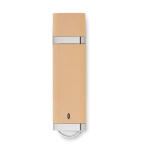 Clé USB avec boîtier en paille et PP avec logo en couleur Ecostyle couleur beige