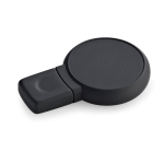 Clé USB avec design circulaire original et finition en caoutchouc couleur noir