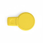 Clé USB avec design circulaire original et finition en caoutchouc couleur jaune