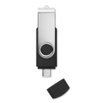 Clé USB personnalisée version OTG avec connexion type C Techmate OTG-C couleur noir