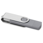 Clé USB personnalisée version OTG avec connexion type C Techmate OTG-C couleur gris