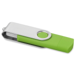 Clé USB personnalisée version OTG avec connexion type C Techmate OTG-C couleur vert lime