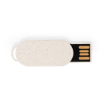 Clé USB originale, ultra fine et petite, fabriquée en canne de blé couleur naturel
