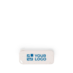USB écologique rectangulaire avec boîtier en paille de blé couleur naturel