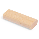 Clé USB avec boîtier en bambou et capuchon de fermeture couleur naturel