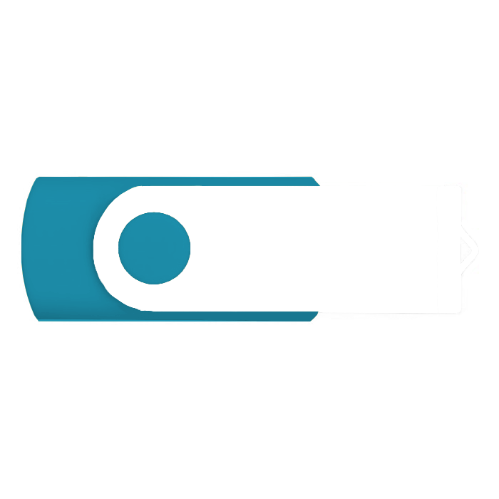Clé USB 3.0 avec impression du clip en couleur Techmate Fullcolor 3.0 couleur turquoise