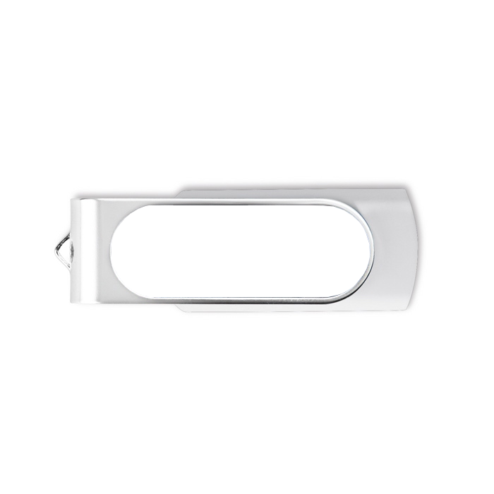 Clé USB 3.0 avec goutte de résine et clip rotatif Techmate Relief 3.0 couleur blanc