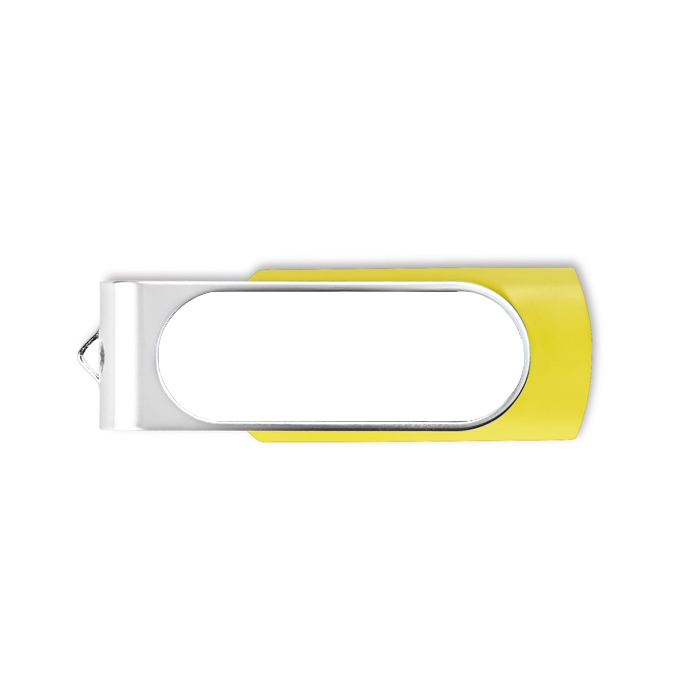Clé USB 3.0 avec goutte de résine et clip rotatif Techmate Relief 3.0 couleur jaune