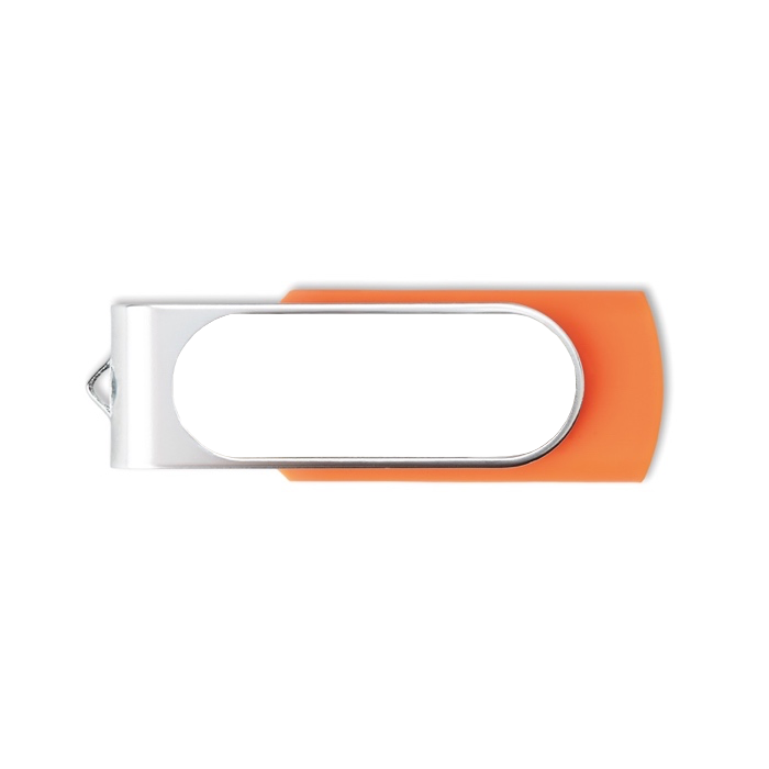 Clé USB 3.0 avec goutte de résine et clip rotatif Techmate Relief 3.0 couleur orange