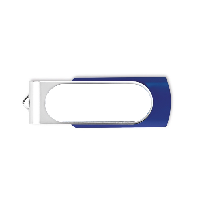 Clé USB 3.0 avec goutte de résine et clip rotatif Techmate Relief 3.0 couleur bleu roi