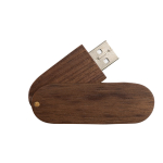 Clé USB personnalisée 3.0 rotative en bois Rotowood 3.0 couleur bois foncé