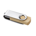 Clé USB en bois clair ou sombre 3.0 avec clip rotatif Woodmate 3.0 couleur bois clair
