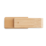 Clé USB rotative en bois de bambou 3.0 clair et foncé Ecotwist 3.0 couleur bois clair