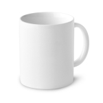 Tasses publicitaires pas chères de couleur blanche 300ml Basic Plus couleur blanc