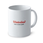 Tasses publicitaires pas chères de couleur blanche 300ml Basic Plus couleur blanc deuxième vue principale