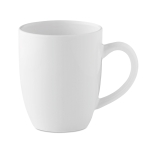 Mug personnalisés arrondie et étroite de 300 ml Crescent Plus couleur blanc