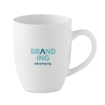Mug personnalisés arrondie et étroite de 300 ml Crescent Plus couleur blanc deuxième vue principale