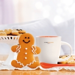 Tasse avec cuillère et impression circulaire de 250 ml Colorspoon couleur orange deuxième vue d'ambiance 2