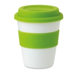 Mug de voyage personnalisé en plastique économique 350ml Takeaway couleur vert