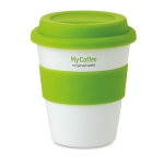 Mug de voyage personnalisé en plastique économique 350ml Takeaway couleur vert deuxième vue principale