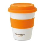 Mug de voyage personnalisé en plastique économique 350ml Takeaway couleur orange vue principale