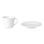 Tasse à café personnalisée en céramique de 160 ml Cappuccino Lungo couleur blanc deuxième vue