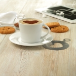 Tasse à café personnalisée en céramique de 160 ml Cappuccino Lungo couleur blanc vue d'ambiance
