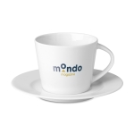 Tasse à café personnalisée en céramique de 160 ml Cappuccino Lungo couleur blanc vue principale