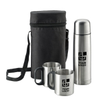 Lot de thermos personnalisable et tasses en acier 500 ml Picnic set avec zone d'impression