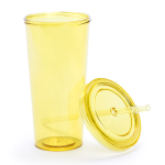 Verres transparents pas chers avec paille et de 750 ml Straw