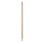 Crayon personnalisé économique en bois avec gomme Natural couleur bois deuxième vue