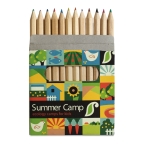 12 crayons personnalisés pour enfants dans un étui en carton Max couleur marron deuxième vue principale