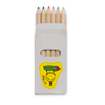 6 crayons de couleur pour enfants dans étui en carton Essential couleur multicolore deuxième vue principale