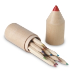 Ensemble de 12 crayons de couleur dans boîte en forme de crayon Pencil couleur bois troisième vue