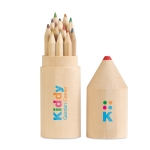 Ensemble de 12 crayons de couleur dans boîte en forme de crayon Pencil couleur bois troisième vue principale