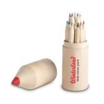 Ensemble de 12 crayons de couleur dans boîte en forme de crayon Pencil couleur bois vue principale