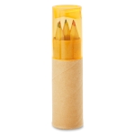 Kit de 6 crayons de couleur pour enfants dans étui en tube Combi Small couleur orange transparent