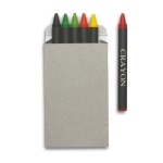 Boîte de 6 crayons de cire personnalisés Lápices Wax 6 couleur multicolore deuxième vue