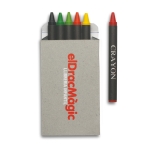 Boîte de 6 crayons de cire personnalisés Lápices Wax 6 couleur multicolore deuxième vue principale