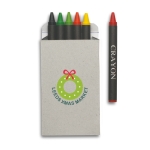 Boîte de 6 crayons de cire personnalisés Lápices Wax 6 couleur multicolore deuxième vue principale