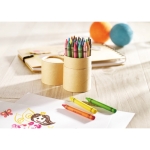 Boîte de 30 crayons de couleur à offrir Lápices Wax 30 couleur beige deuxième vue d'ambiance