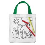 Sac en coton personnalisé à colorier avec des feutres 200 g/m2 Canvas couleur blanc quatrième vue