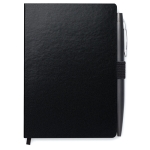 Petit carnet publicitaire avec stylo A6 avec des pages lignées Hemming couleur noir
