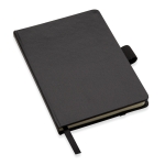 Petit carnet publicitaire avec stylo A6 avec des pages lignées Hemming couleur noir deuxième vue