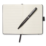 Petit carnet publicitaire avec stylo A6 avec des pages lignées Hemming couleur noir cinquième vue